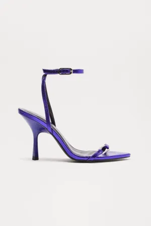 Arya Metallic Heels - Purple