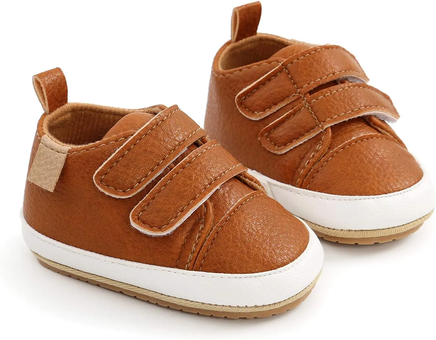 Baby Boys Girls Casual Sneakers Toddler PU Leather Rubber Sole Outdoor Footwear Unisex Infant Prewalkers Shoes