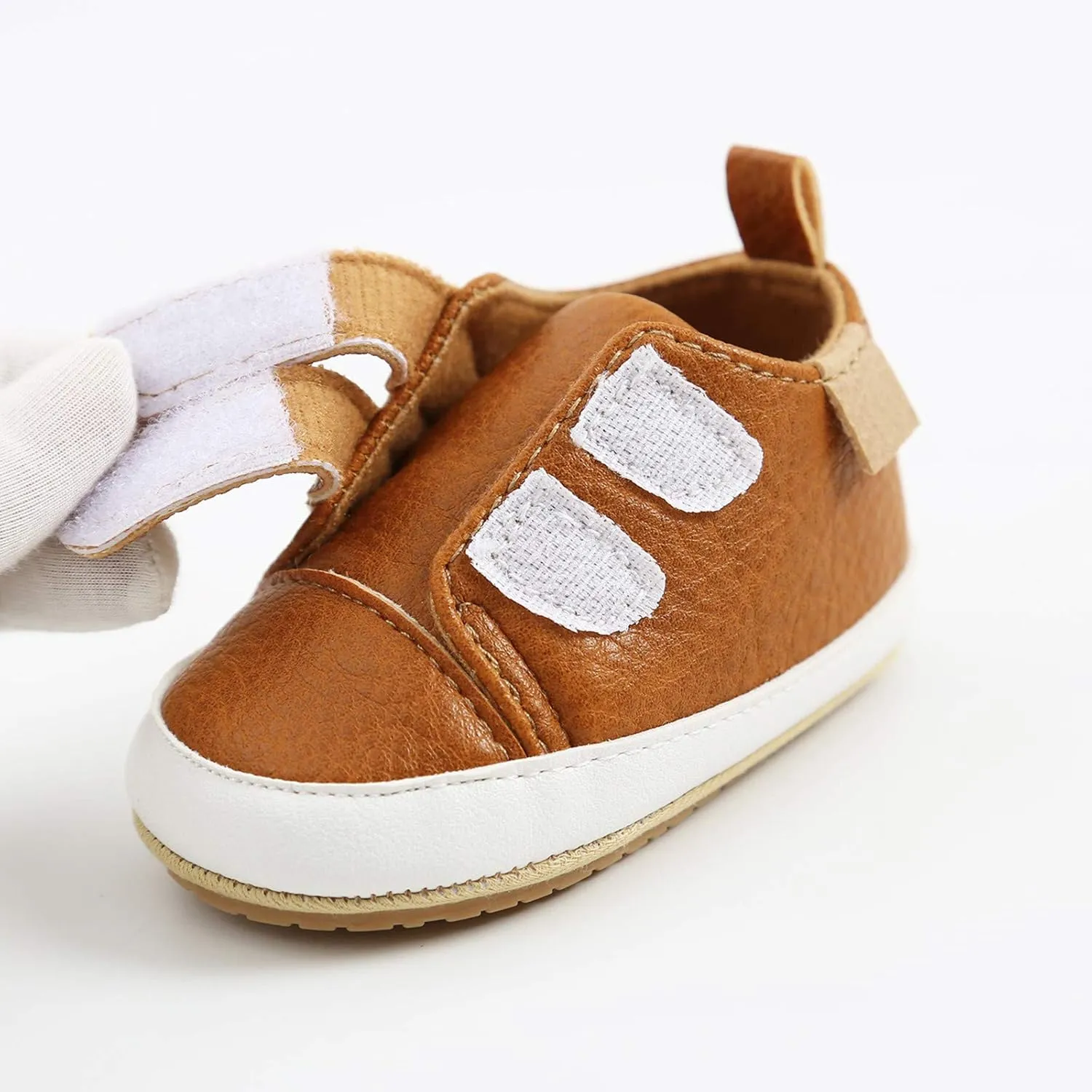 Baby Boys Girls Casual Sneakers Toddler PU Leather Rubber Sole Outdoor Footwear Unisex Infant Prewalkers Shoes