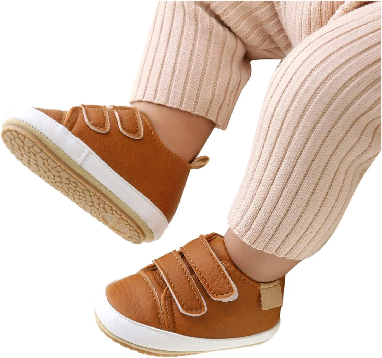 Baby Boys Girls Casual Sneakers Toddler PU Leather Rubber Sole Outdoor Footwear Unisex Infant Prewalkers Shoes