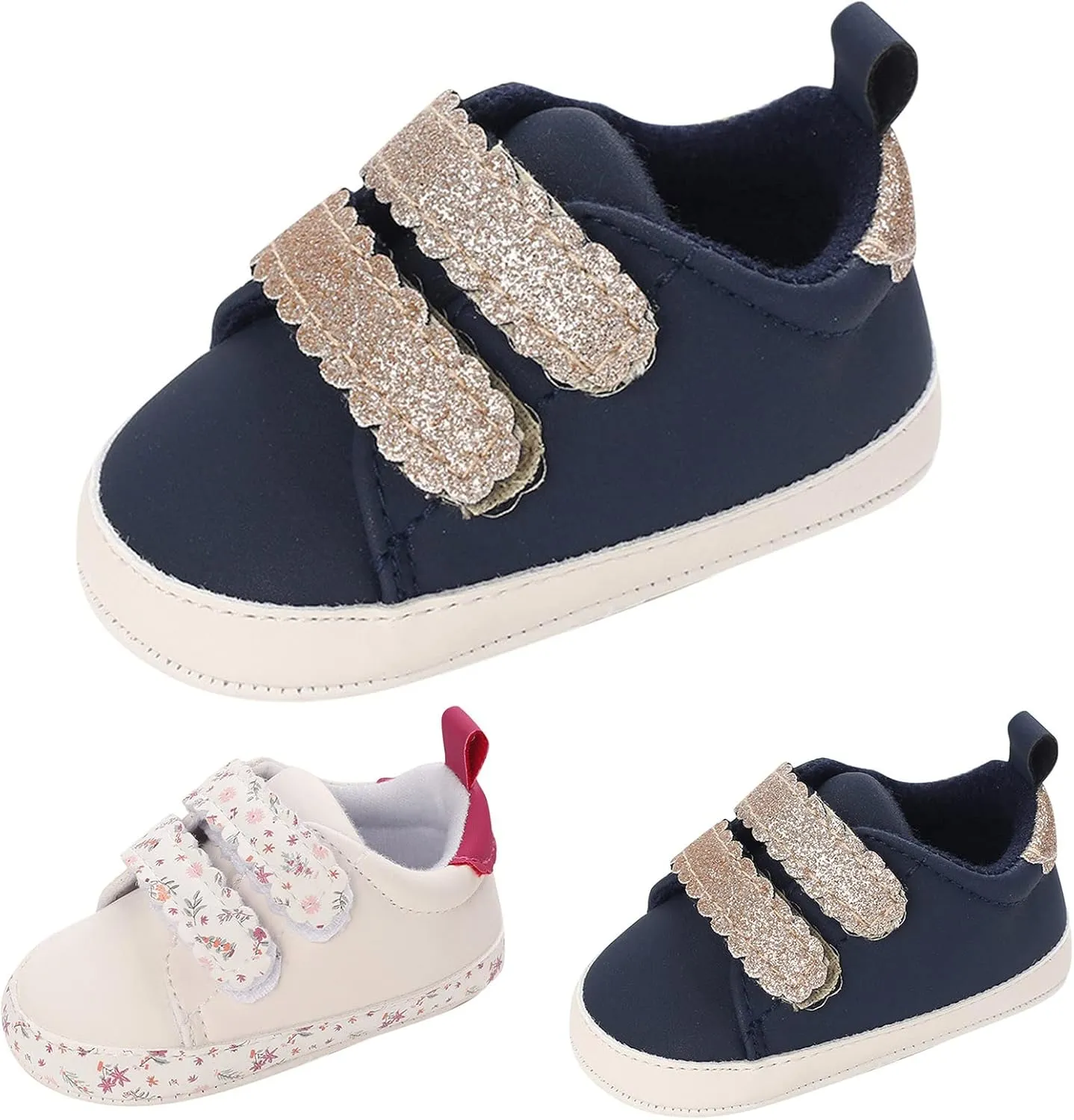 Children Toddlers Girls Sports Shoes Flat Bottom Non Slip Round Toe Sneakers Comfortable Lightweight Casual Shoes