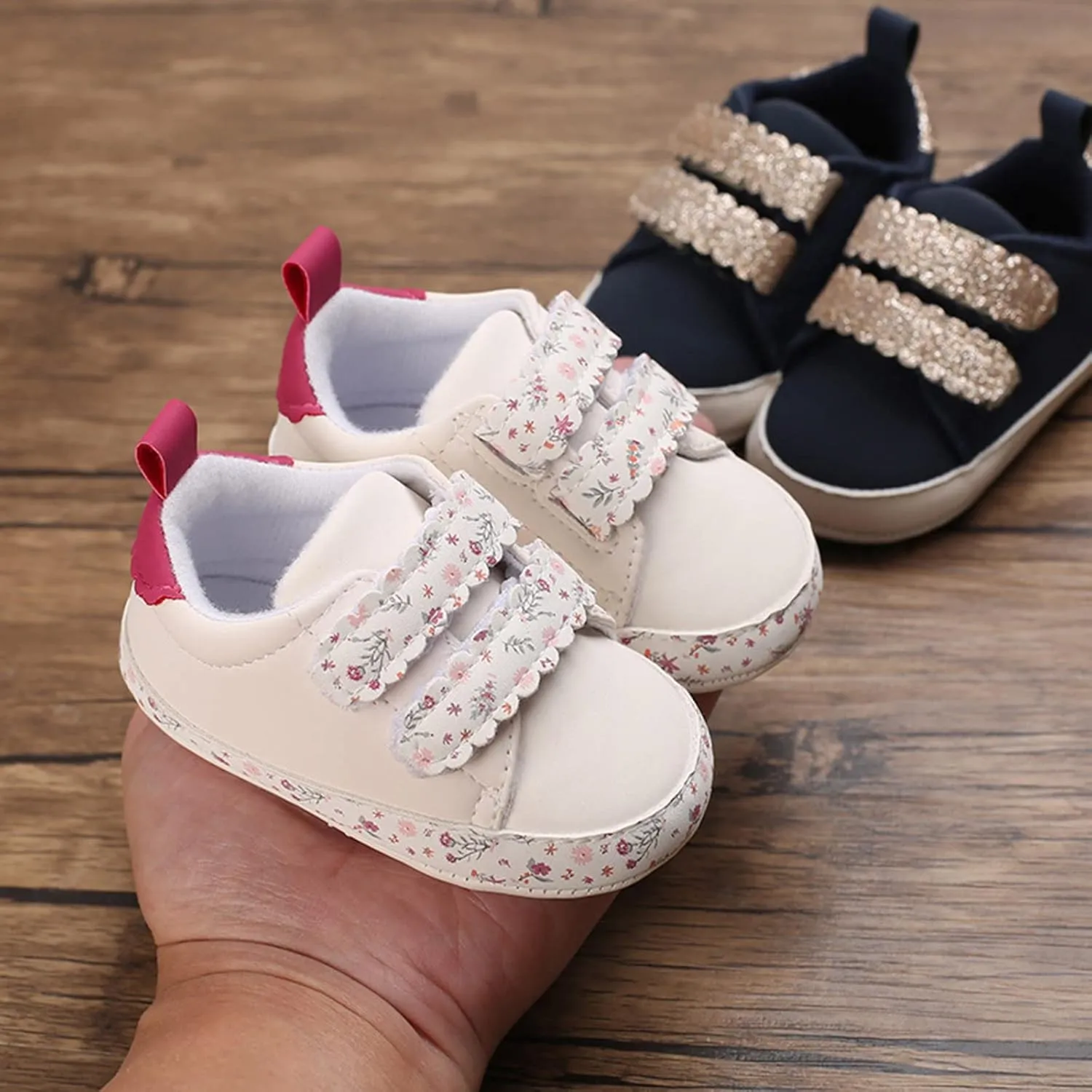Children Toddlers Girls Sports Shoes Flat Bottom Non Slip Round Toe Sneakers Comfortable Lightweight Casual Shoes