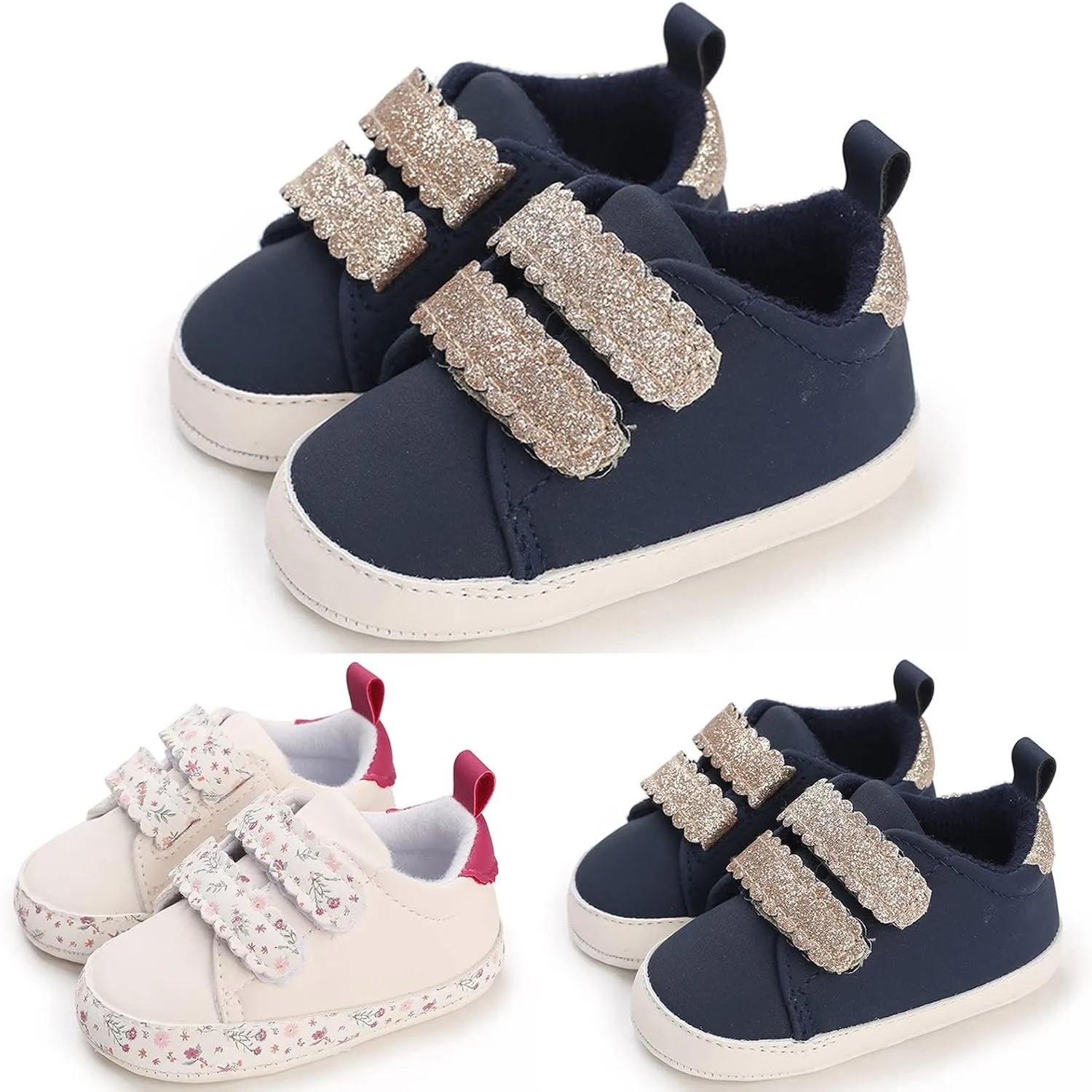 Children Toddlers Girls Sports Shoes Flat Bottom Non Slip Round Toe Sneakers Comfortable Lightweight Casual Shoes