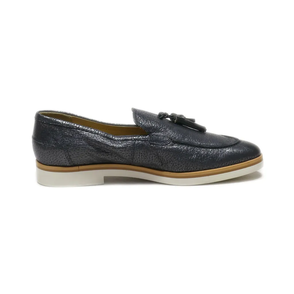 Geox Slip Ons Leather Grey Colour For Women
