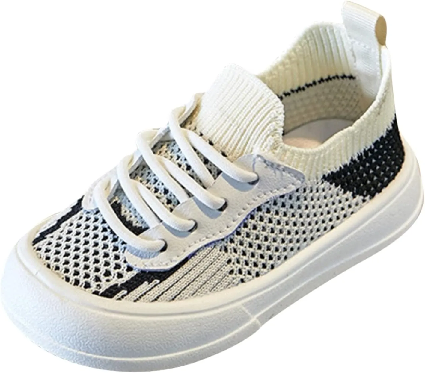 Little Boys Girls Lightweight Sports Shoes Mesh Breathable Soft Flat Bottom Casual Slip On Tennis Shoes for Kids