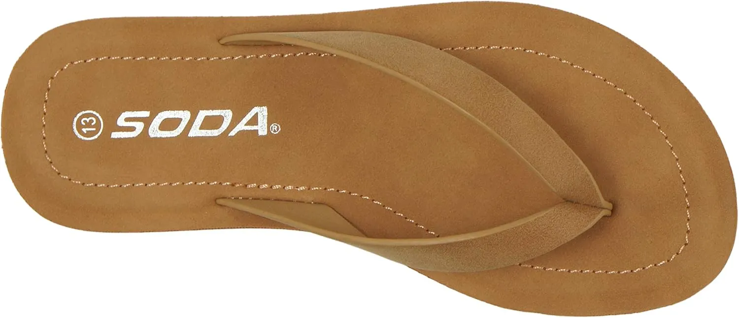 Soda ELLA-2 Kids/Children/Girls Casual Comfort Flip Flop Fashion Slide Flat Thong Sandals