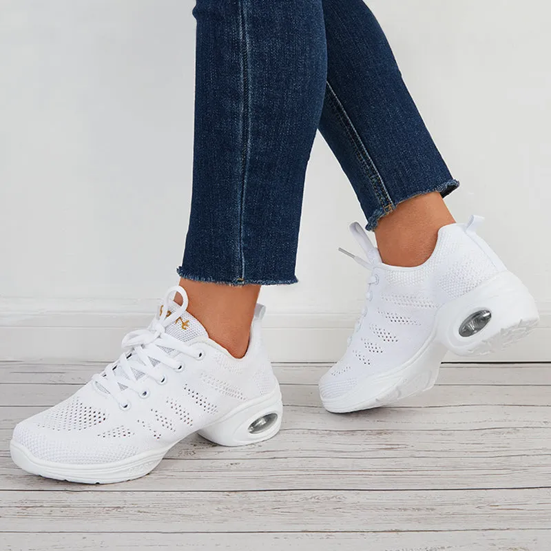 Sohiwoo  Women Breathable Cushion Sneakers Lace Up Orthopedic Athletic Shoes