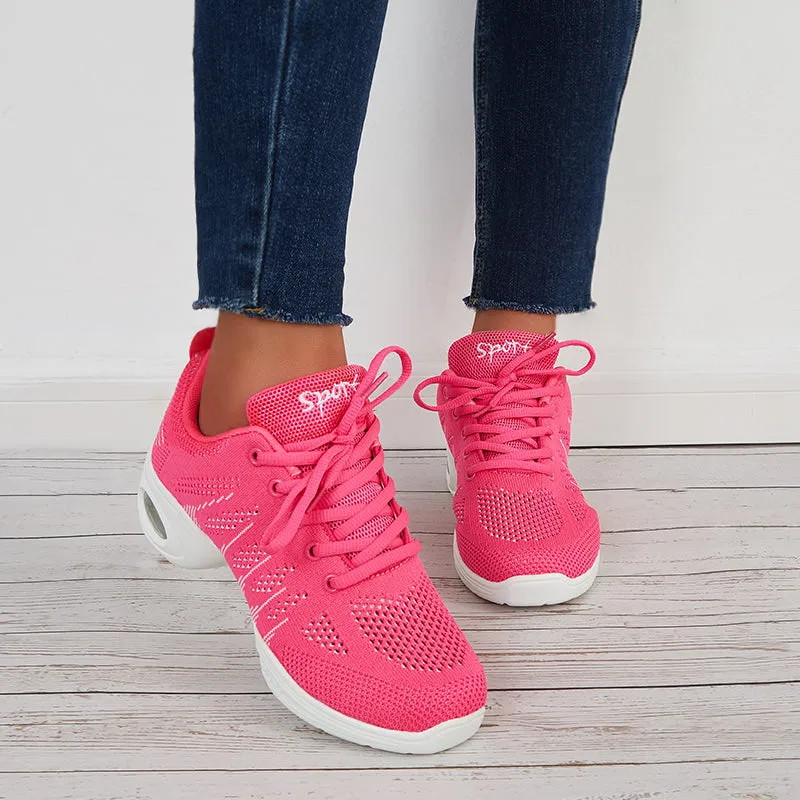 Sohiwoo  Women Breathable Cushion Sneakers Lace Up Orthopedic Athletic Shoes