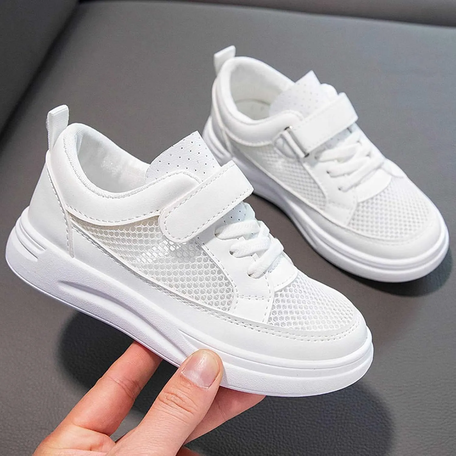 Toddler Boys Girls Tennis Shoes Kids Slip On Barefoot Shoes Wide Casual Walking Running Sneakers for Little Kid