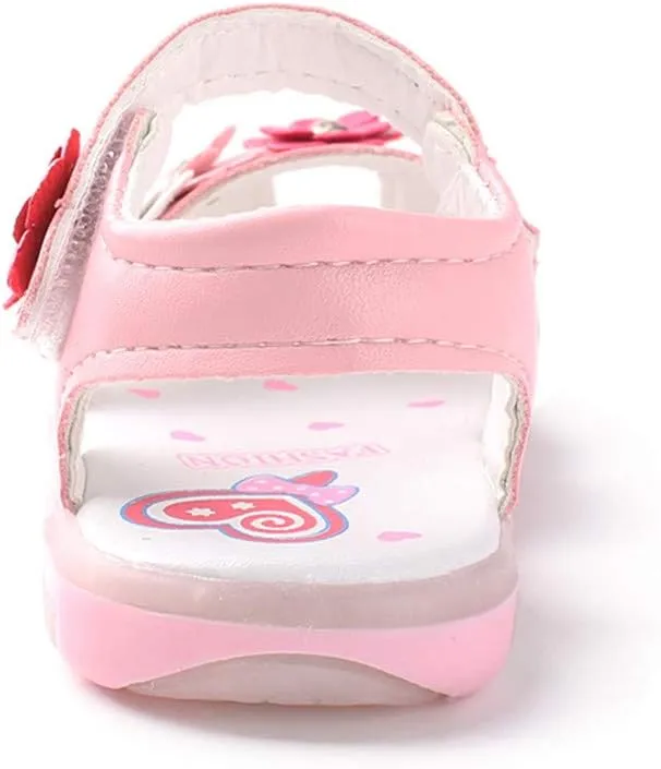 Toddler Shoes Baby Girl LED Light Up Sandals Infant Flowers Casual Shoes Luminous Sport Sandals Summer Sneakers