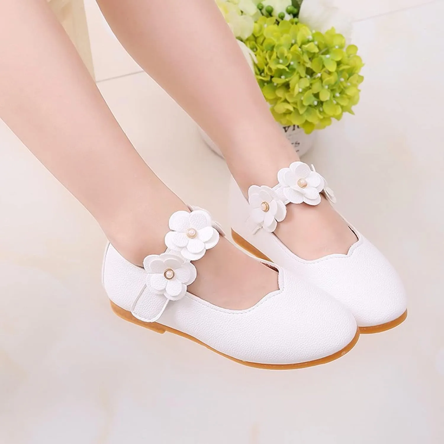Toddler/ittle Kids Girls ngela Dress Mary Jane Ballet lats Flower Girls' Wedding Party Ballerina Dance Shoes